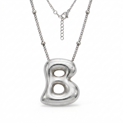 Bubble Letter Pendant Necklace