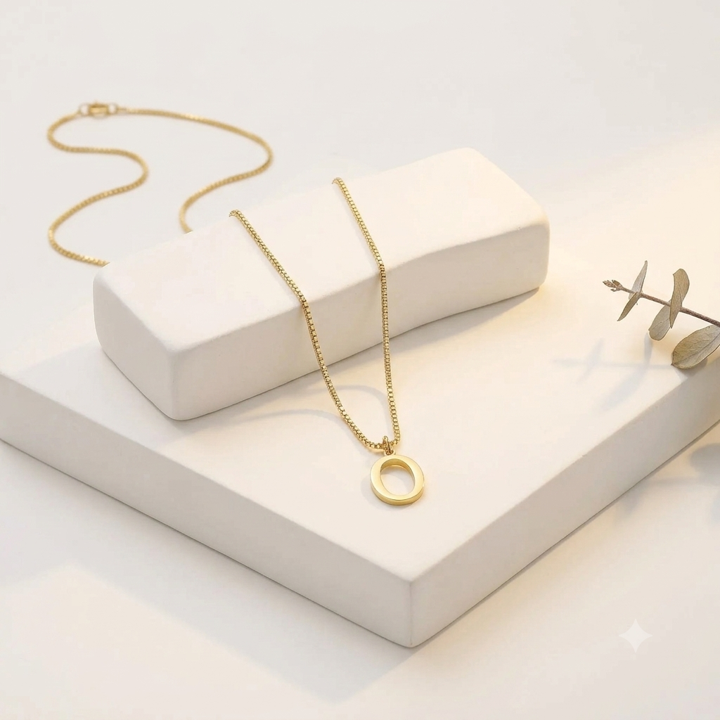 18K Gold Plated Initial Necklace
