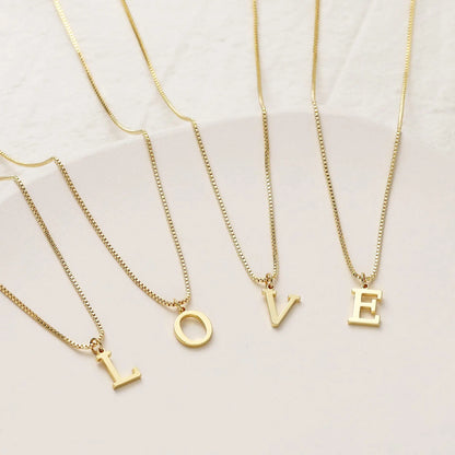 18K Gold Plated Initial Necklace