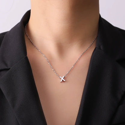 Initial Alphabet Choker Necklace