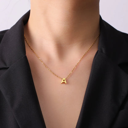 Initial Alphabet Choker Necklace